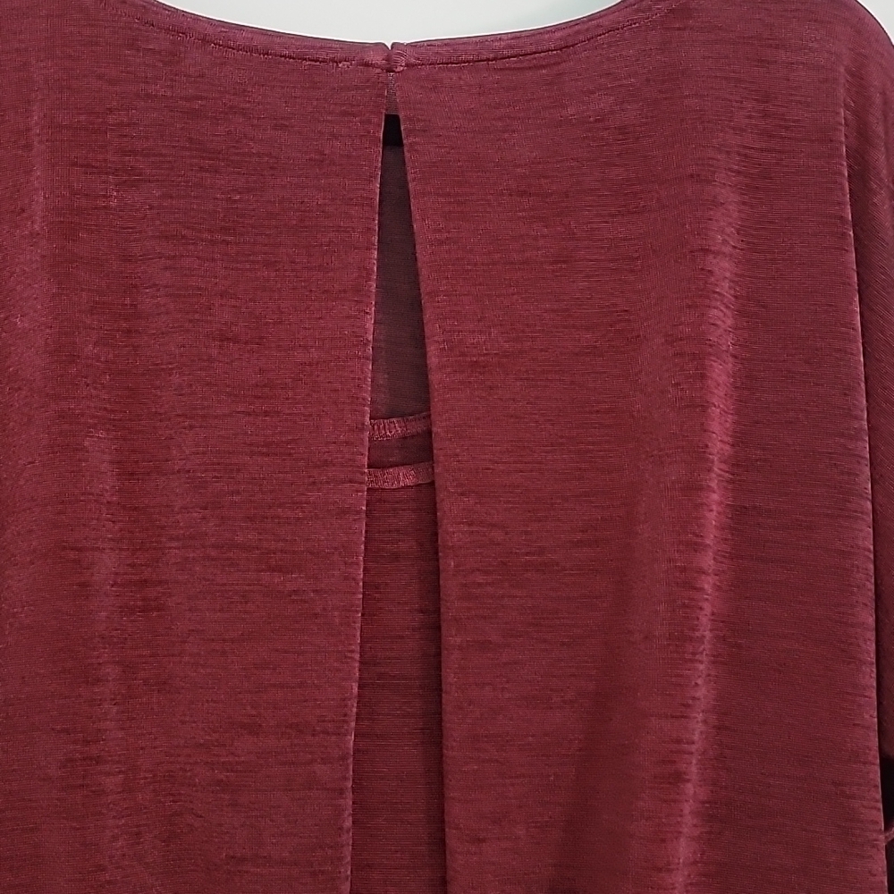 WHBM Metallic Ruby 3/4 Dolan Sleeve Dress - Picture 7 of 16